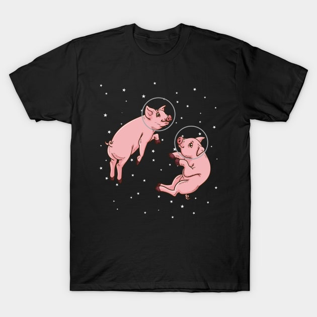 Pig Gifts For Pig Lovers Farmer Pigs Women Swine Astronaut Pig T-Shirt by PomegranatePower